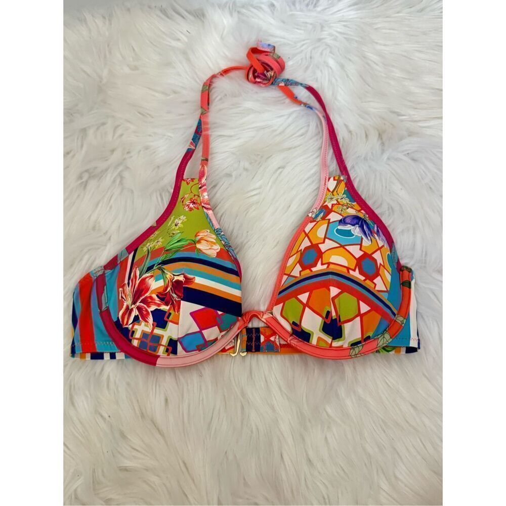 Johnny Was KAYA BIKINI TOP Red Multi S